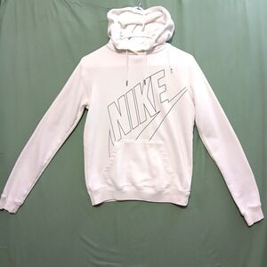 NIKE Sportswear Women's White Fleece Oversized Hoodie Size XS